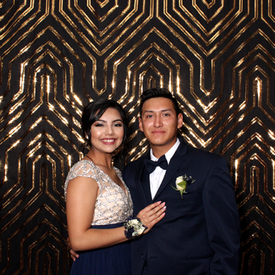 Black Gatsby With Gold Sequins