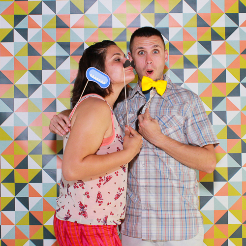 colorful photo booth backdrop