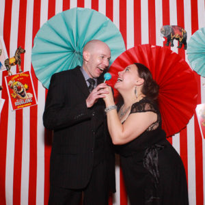 Photo booth circus backdrop